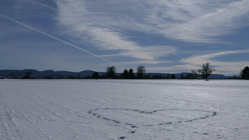Winter-Wunderland mit Blick auf die Schwäbische Alb